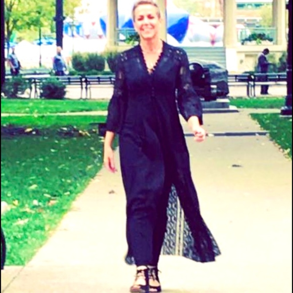 Long crocheted Anna Sui duster (?).